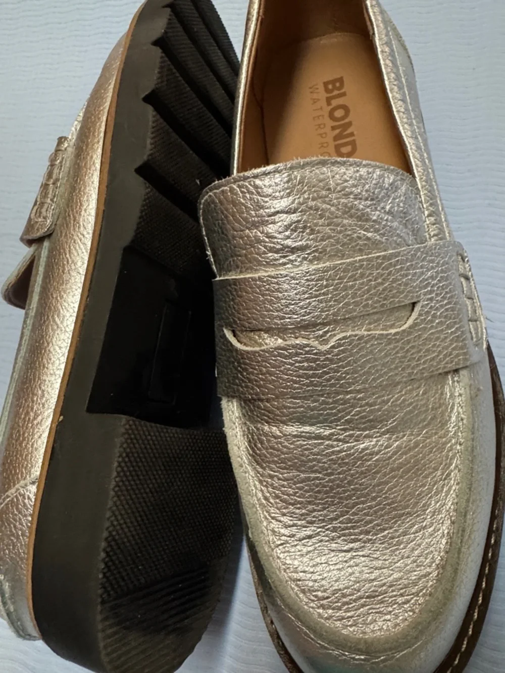 Blondo Metallic Gold Slip-On Loafers - Picture 7 of 7
